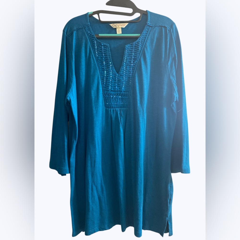 Blue Women's Tunic Top. Worn once.